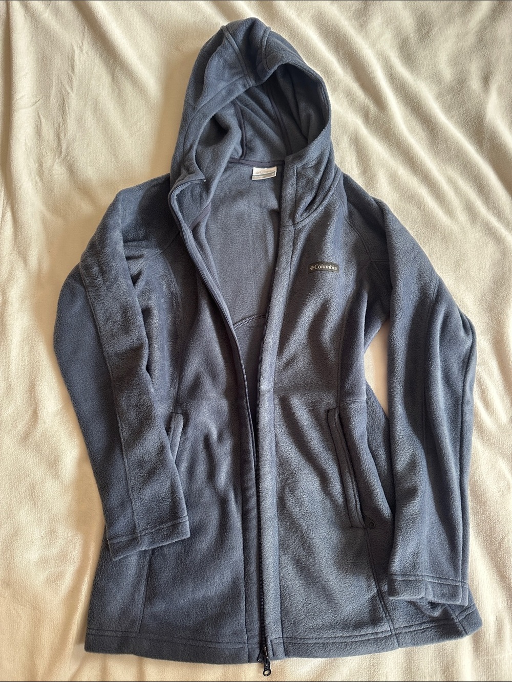 Columbia Women's Dark Blue Hooded Fleece Utility Jacket